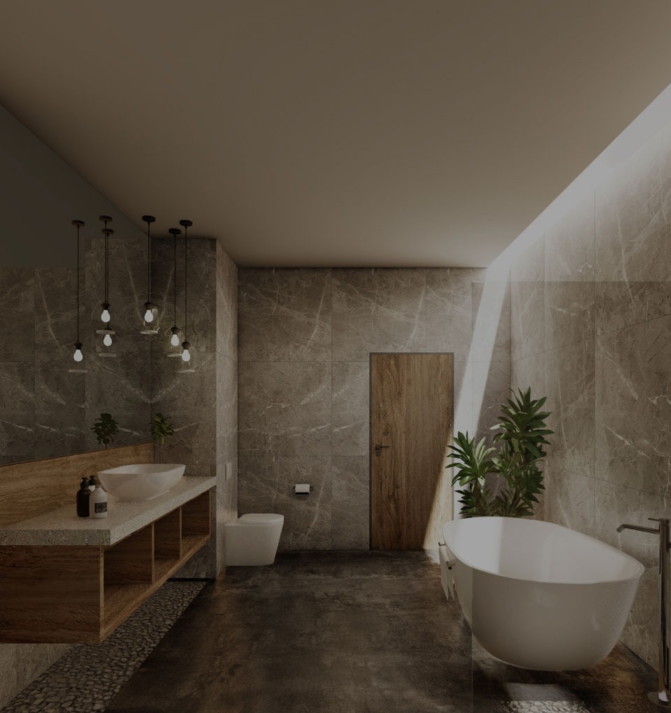 Experience luxurious rainfall with a ceiling-arm shower head Experience luxurious rainfall with a ceiling-arm shower head