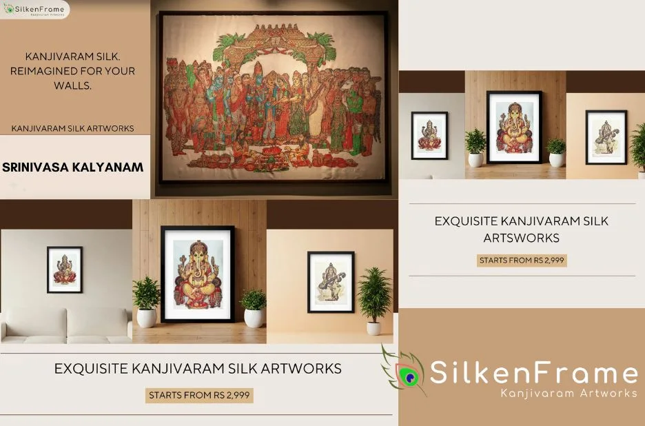 Experience Timeless Elegance with Tirupati Balaji Pure Silk Wall Decor from Silkenframe.com Experience Timeless Elegance with Tirupati Balaji Pure Silk Wall Decor from Silkenframe.com